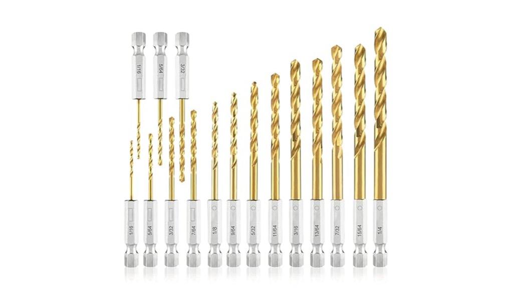 13 piece hex shank drill