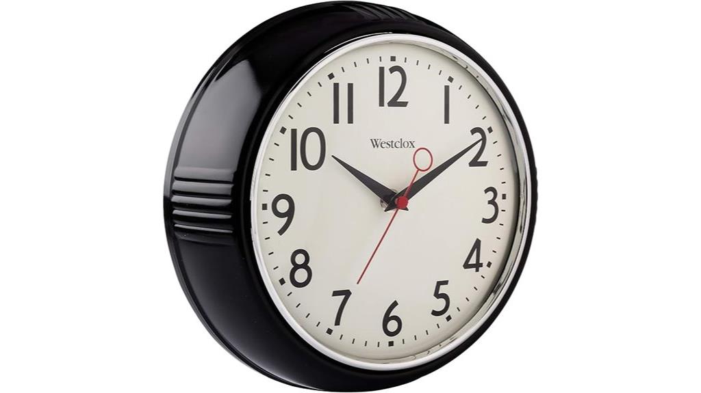 1950s retro black clock