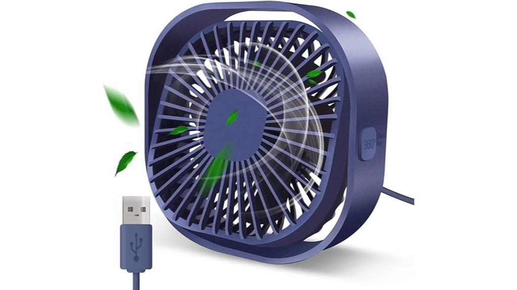 360 rotating usb fan