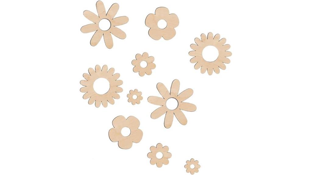 3d wooden flower stickers