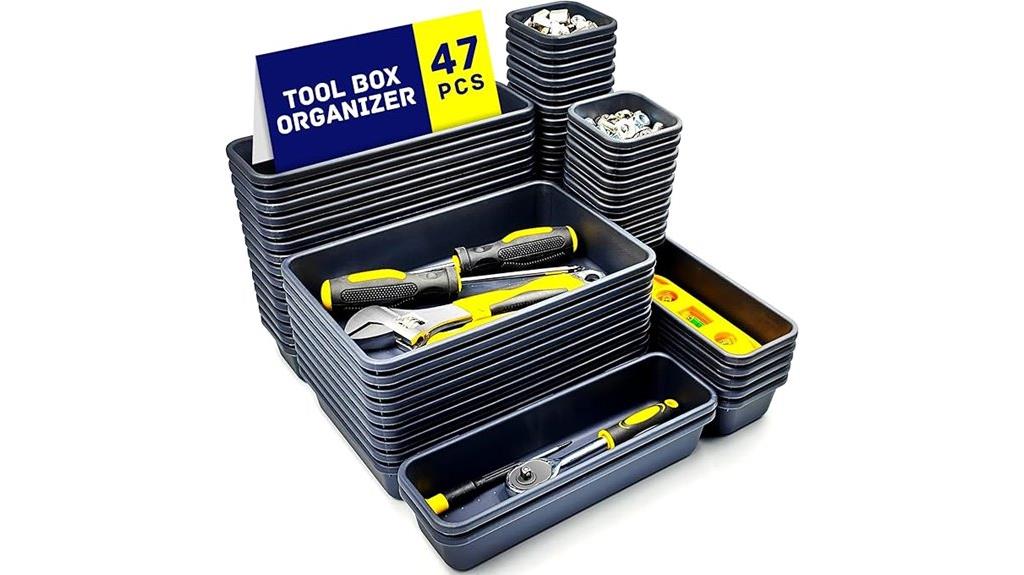 47 piece tool organizer tray
