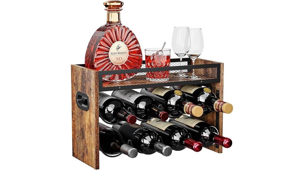 8 bottle wine storage rack