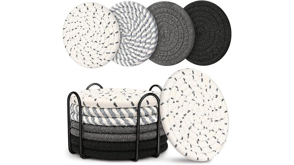absorbent drink coasters set