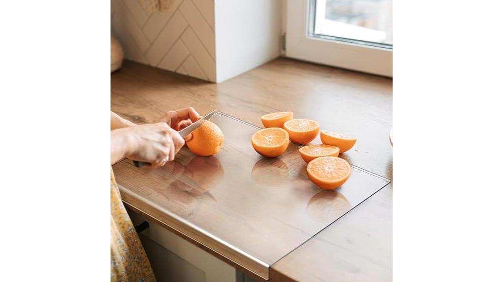acrylic cutting board lip