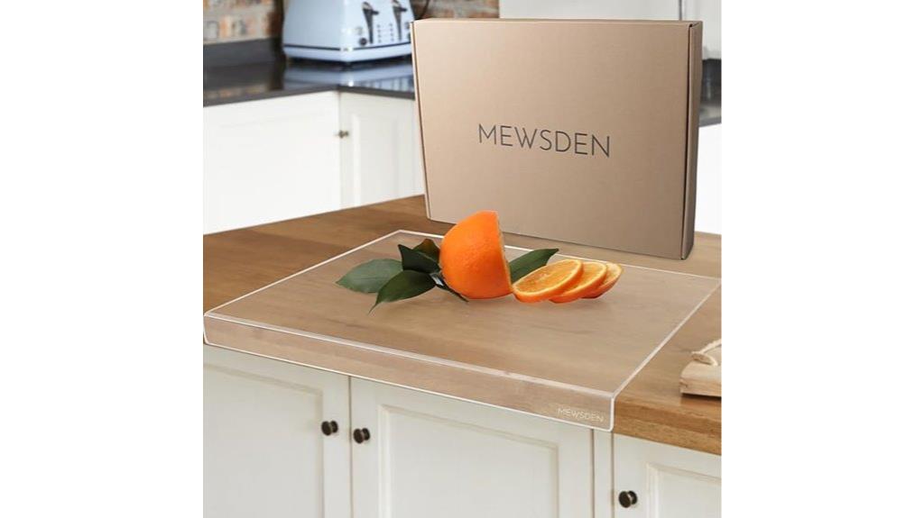 acrylic cutting board size