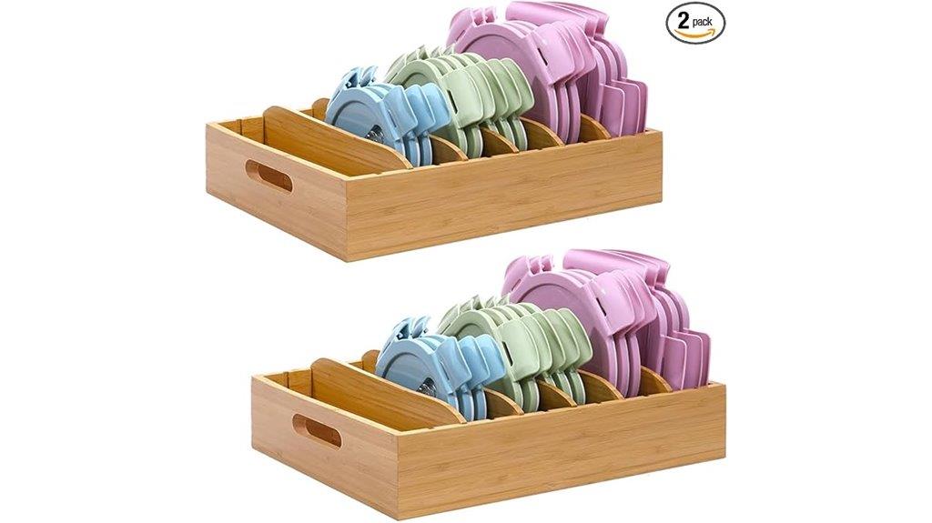 adjustable bamboo food storage