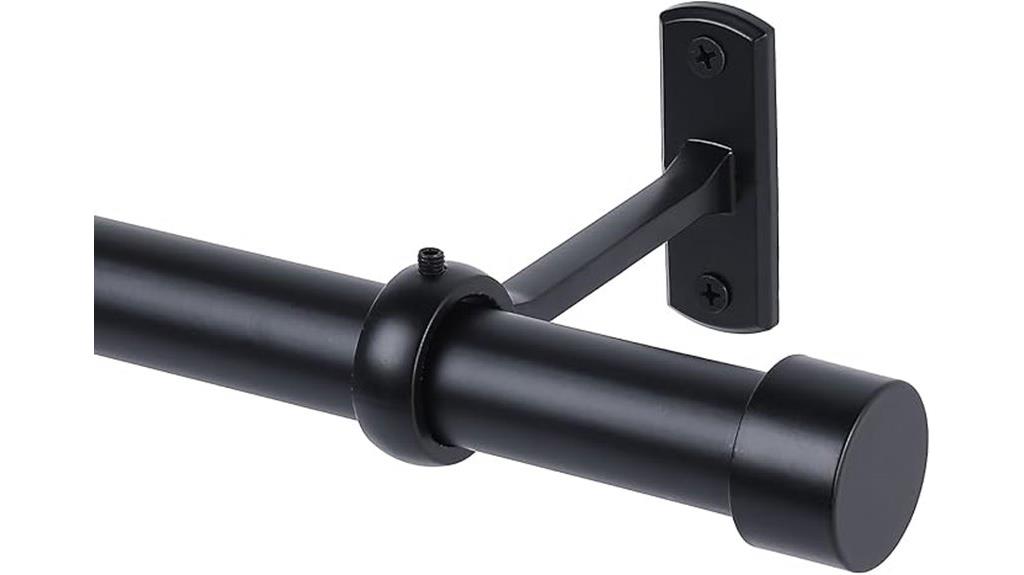 adjustable black curtain rod