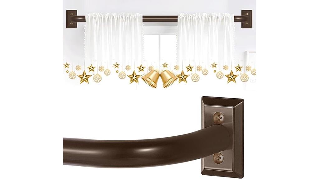 adjustable bronze curtain rods