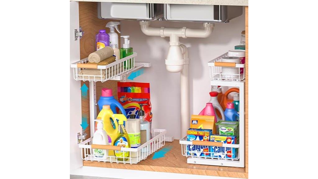 adjustable pull out drawers