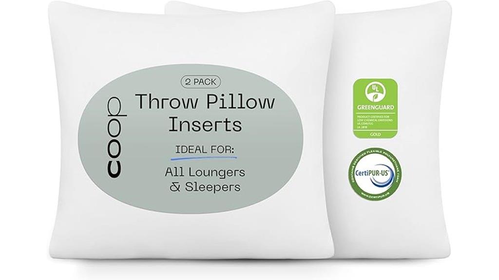 adjustable throw pillow inserts