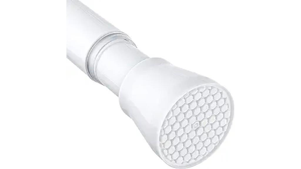 adjustable white curtain rod