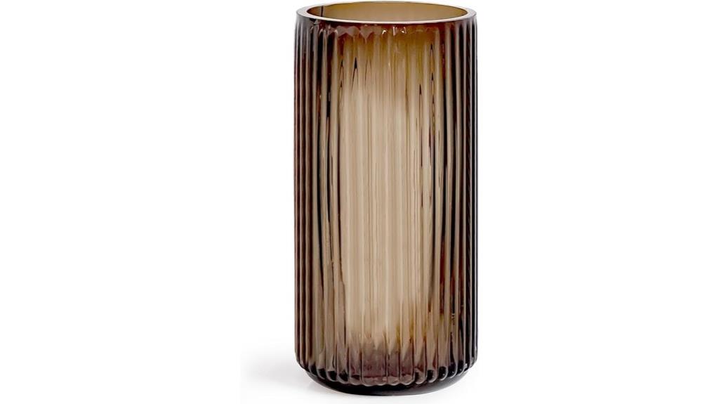 amber decorative flower vase