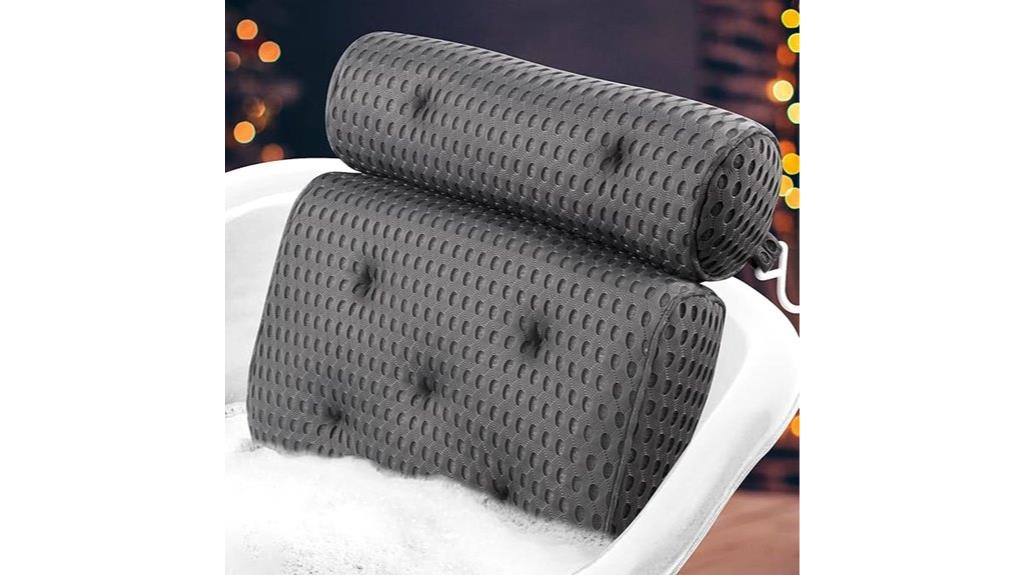 anti slip bathtub pillow