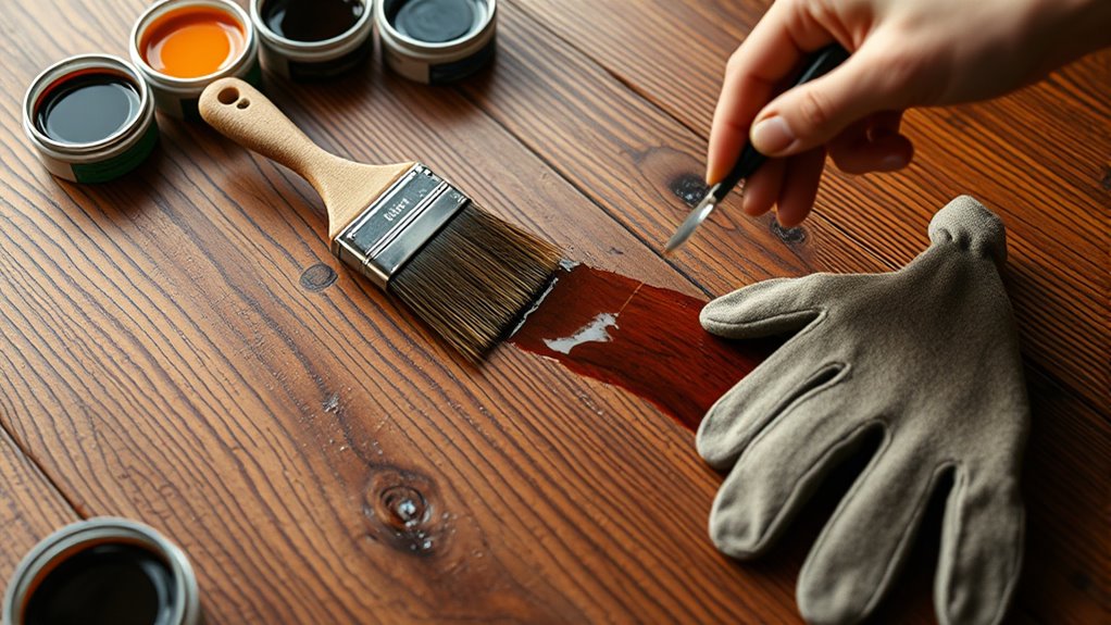 apply stain or paint