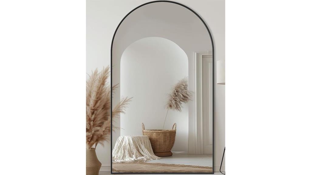 arched floor mirror design