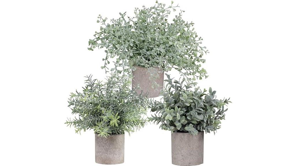 artificial mini potted plants