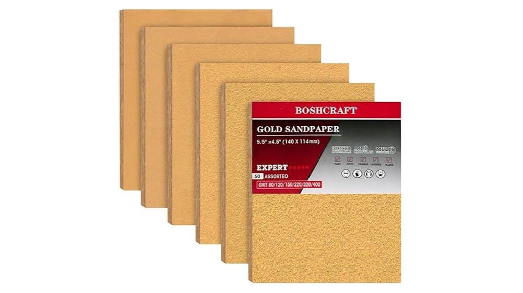 assorted sandpaper sheets set