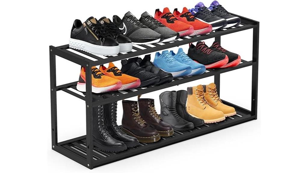 bamboo shoe storage solution