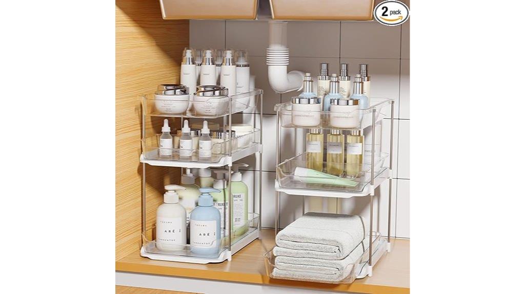 bathroom storage organizers set