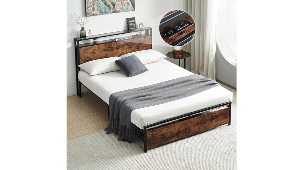 bed frame with storage