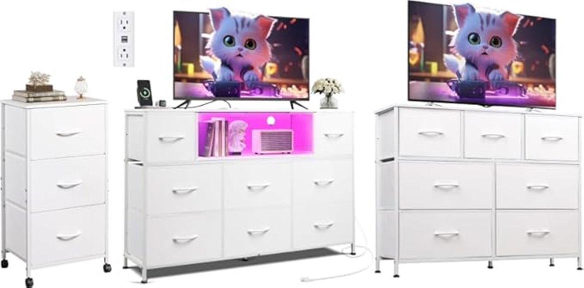 bedroom storage dresser unit