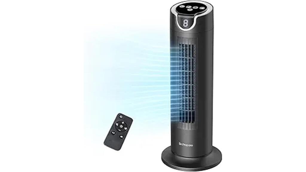 bedroom tower fan preparation