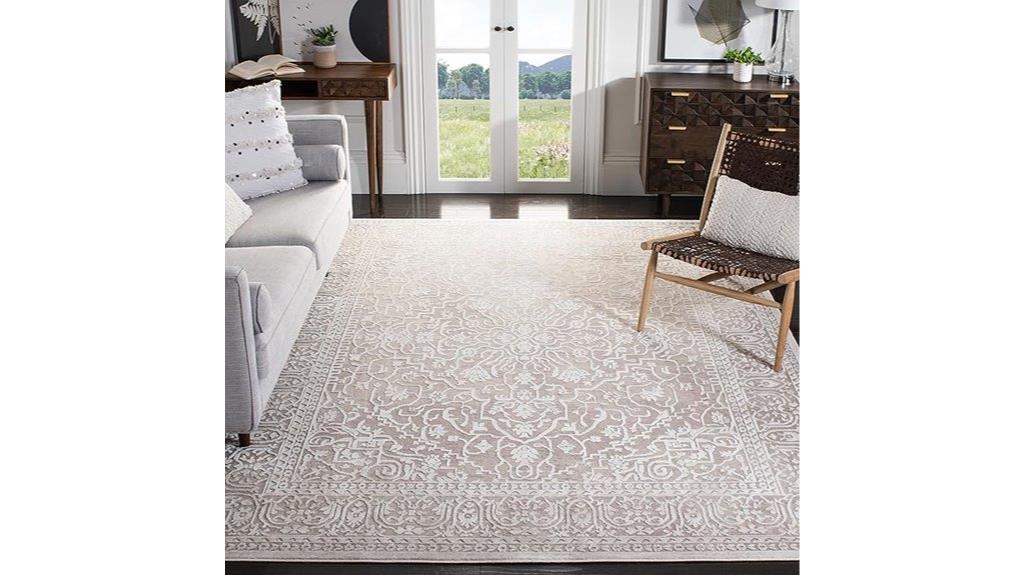 beige and cream area rug