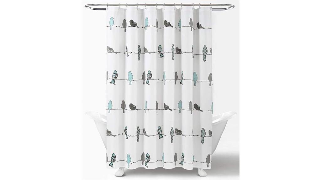 bird themed shower curtain