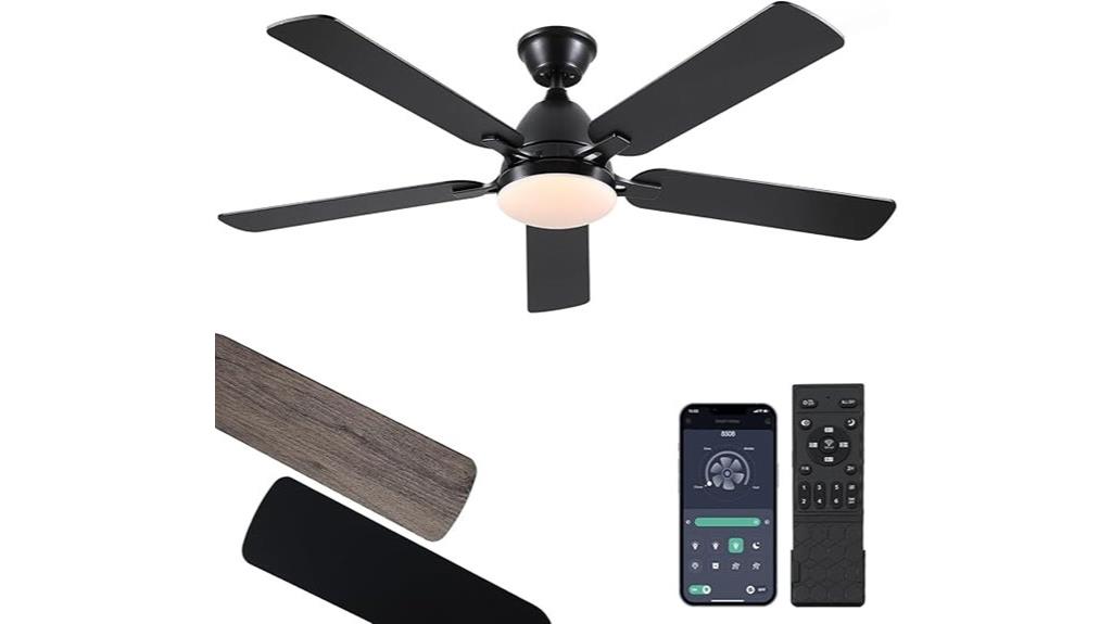 black 52 inch ceiling fan