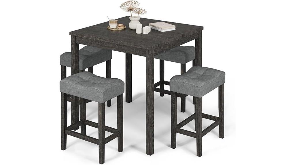 black counter height dining set