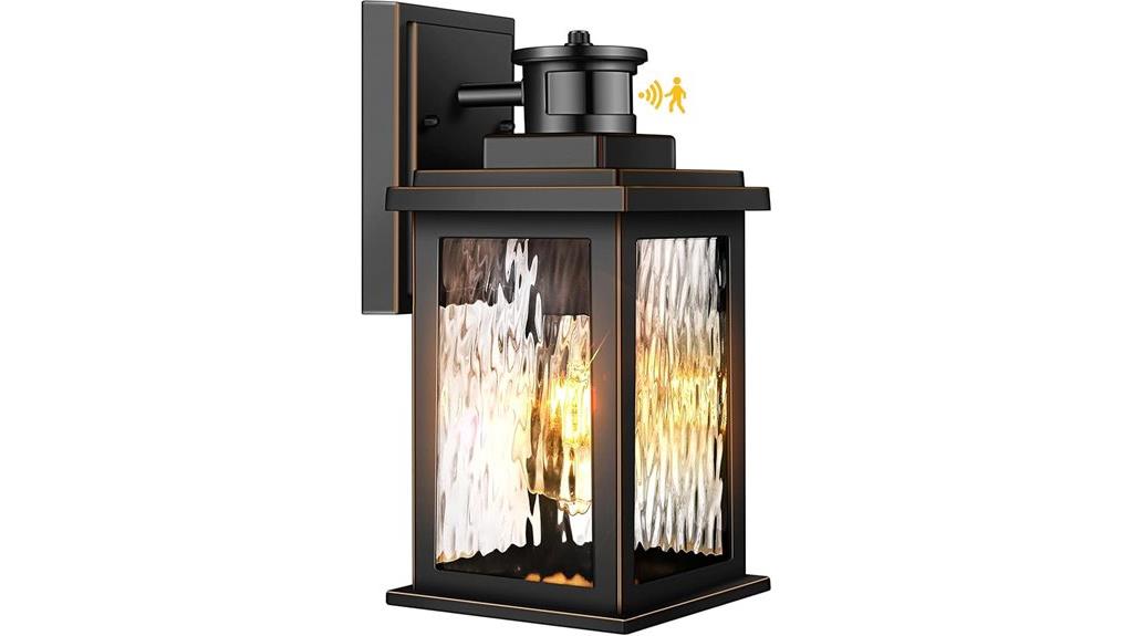 black outdoor motion lights