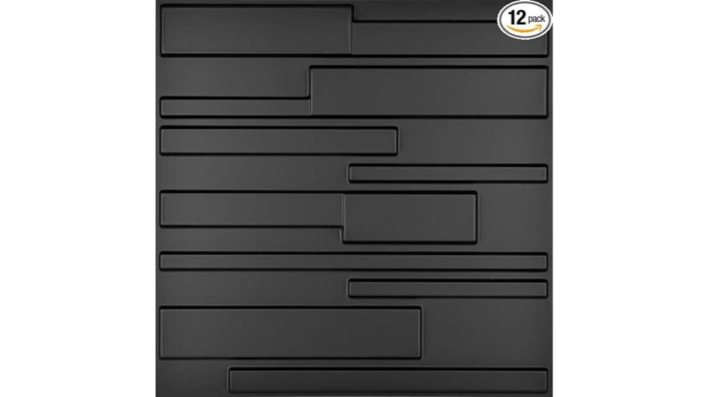 black rectangle wall panels