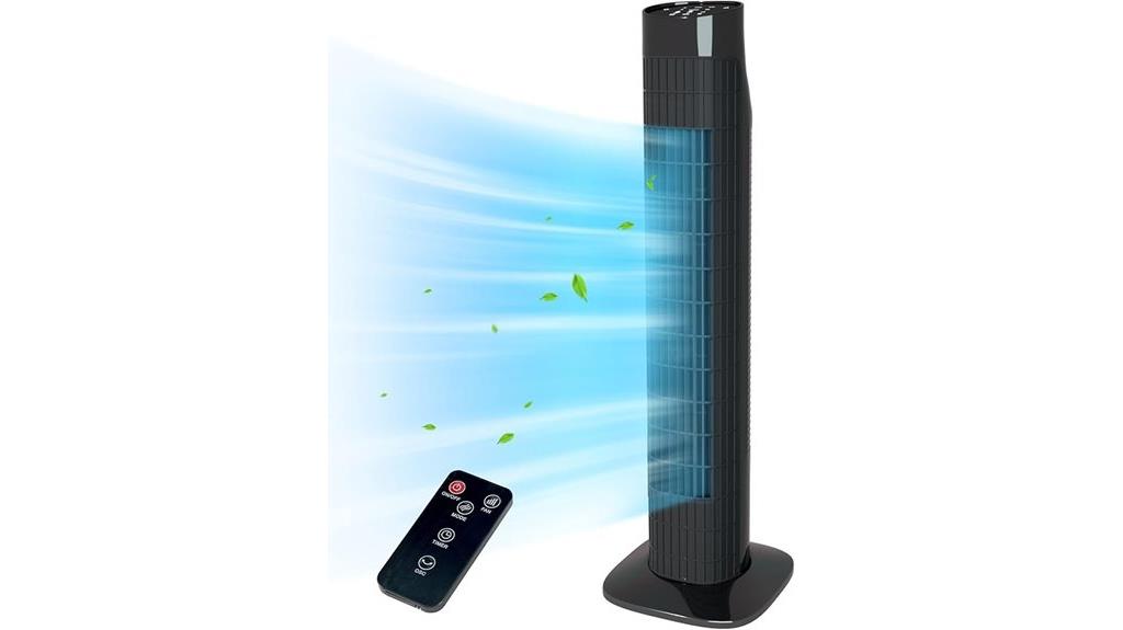 bladeless oscillating tower fan