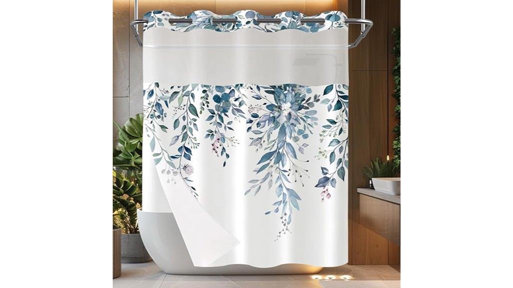 blue eucalyptus shower curtain