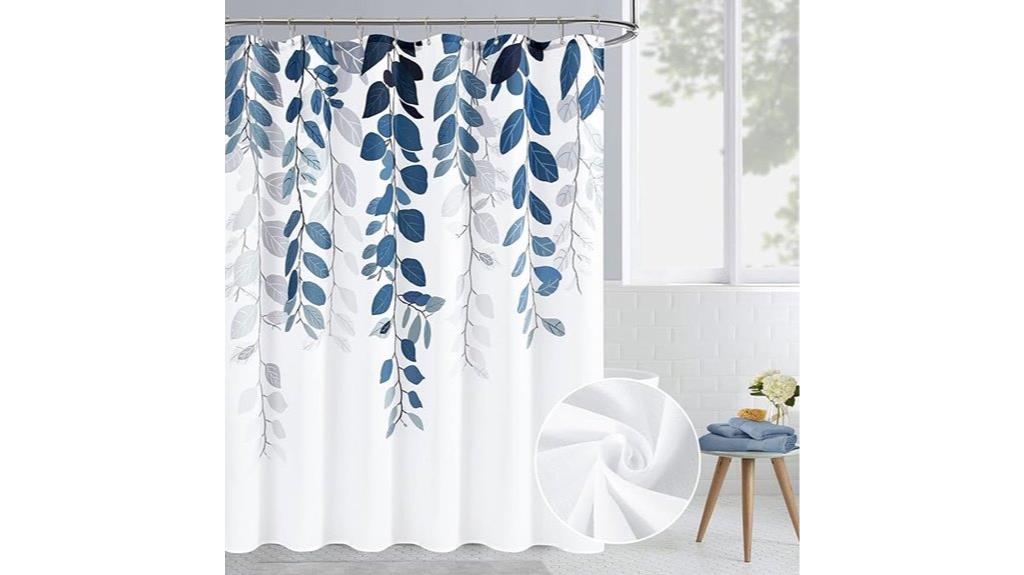 blue eucalyptus shower curtain