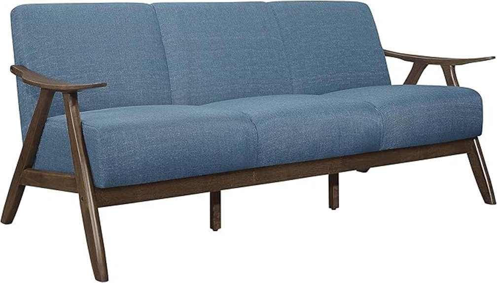 blue fabric sofa lexicon