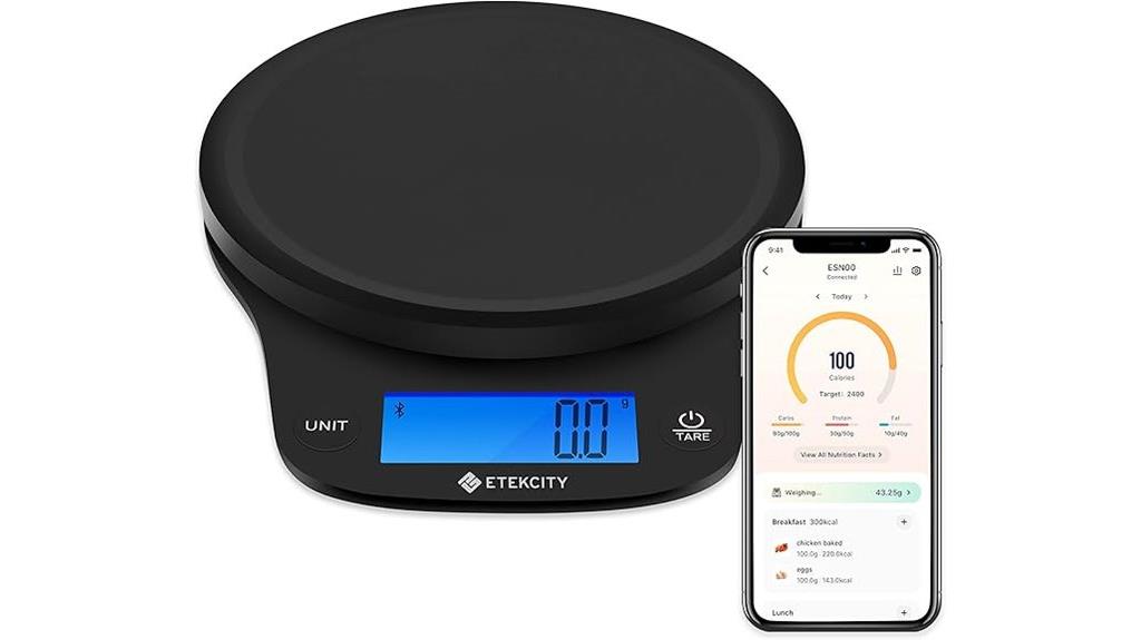 bluetooth kitchen food scale