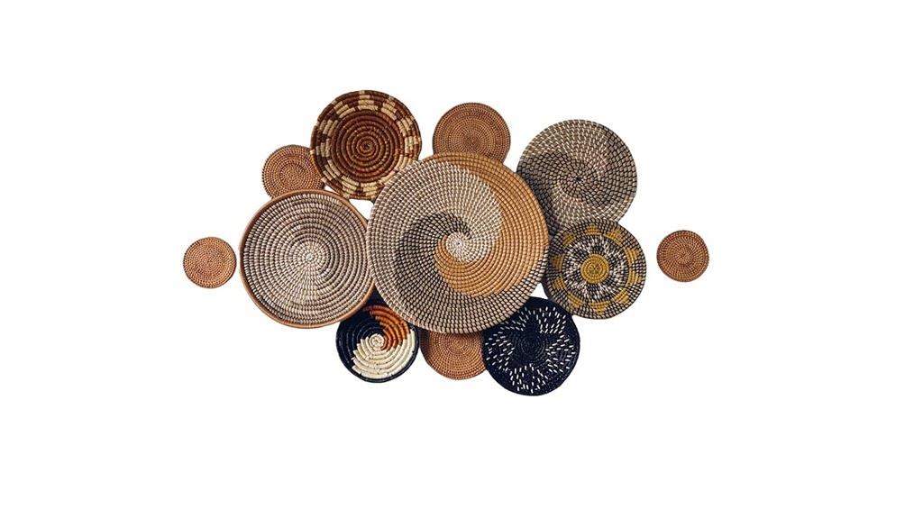 bohemian decorative wall baskets