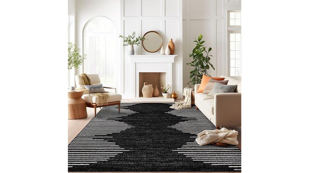 bohemian striped area rug