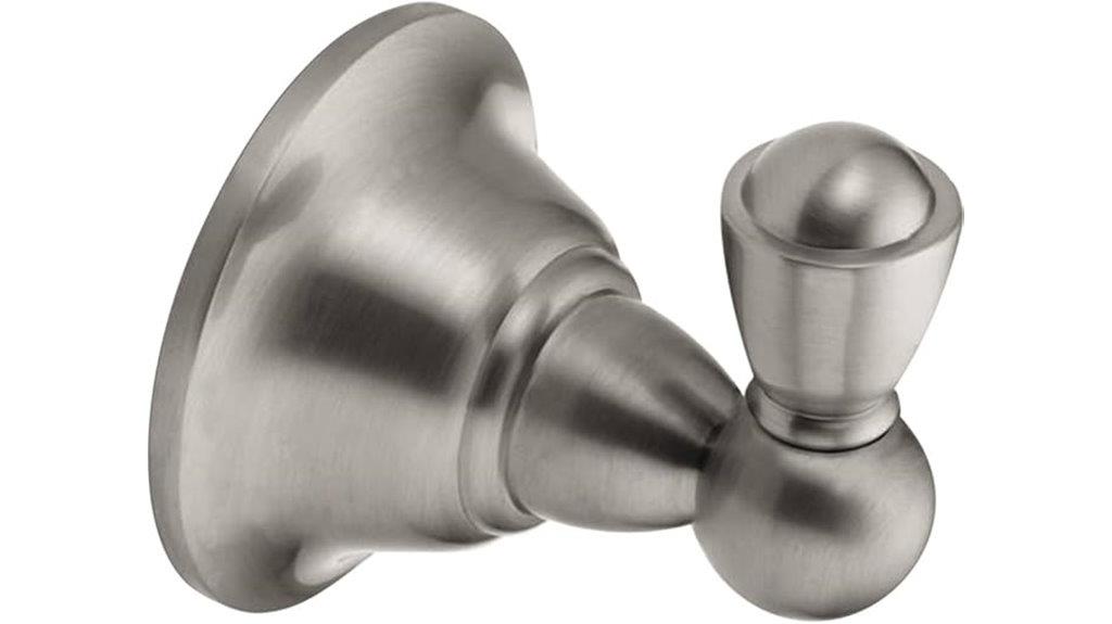 brushed nickel robe hook