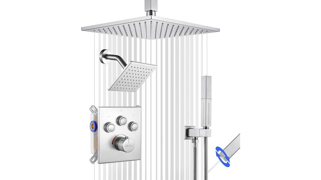 brushed nickel shower system
