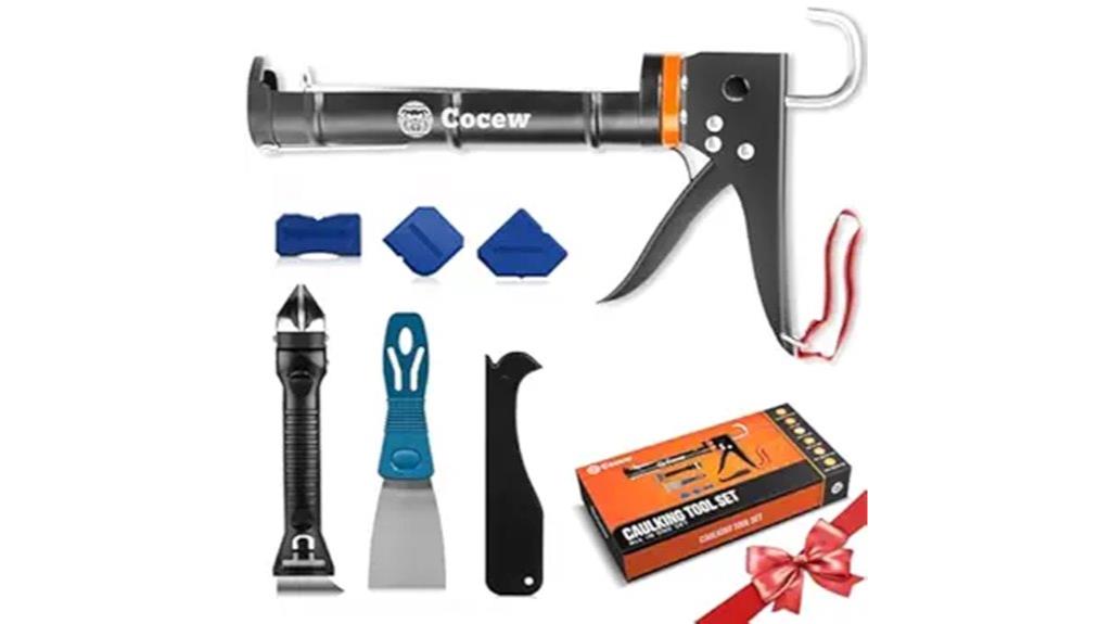 caulk gun and tools