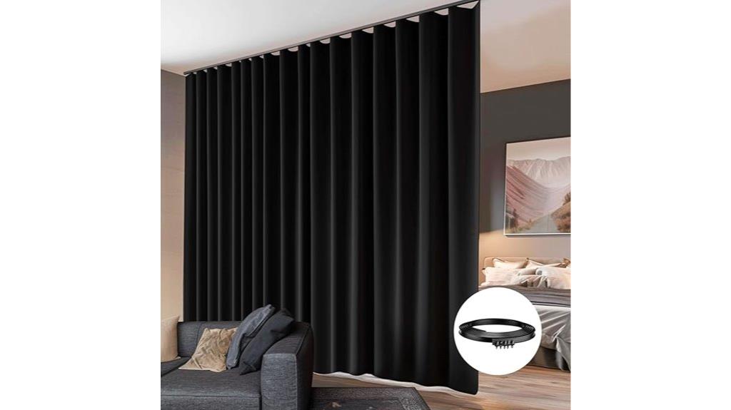 ceiling track blackout curtains
