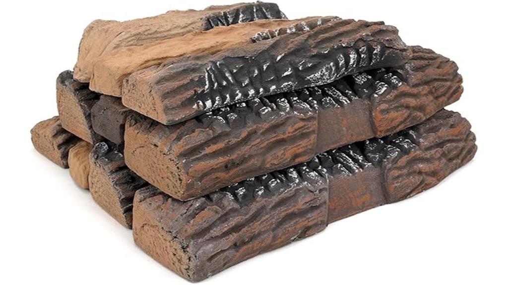 ceramic gas logs set