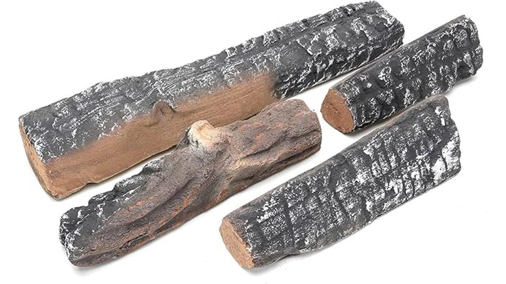 ceramic logs for fireplace