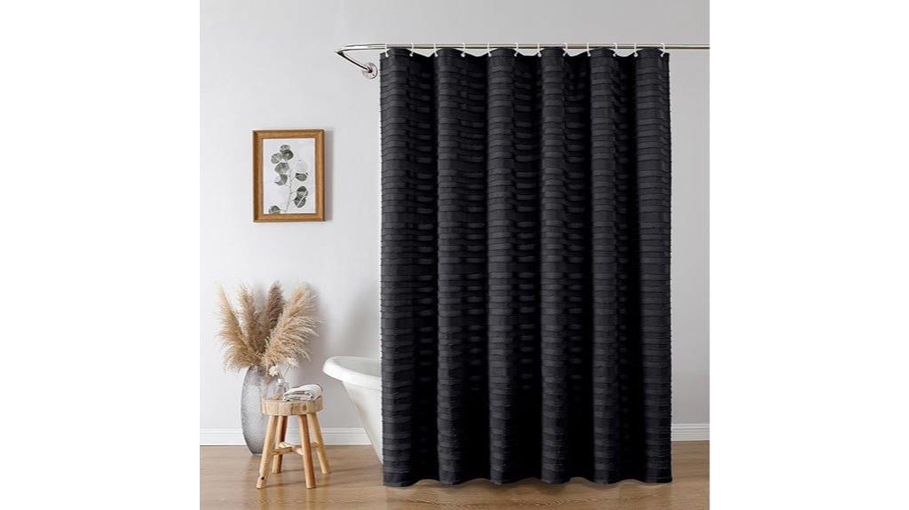 classic black stripe curtain