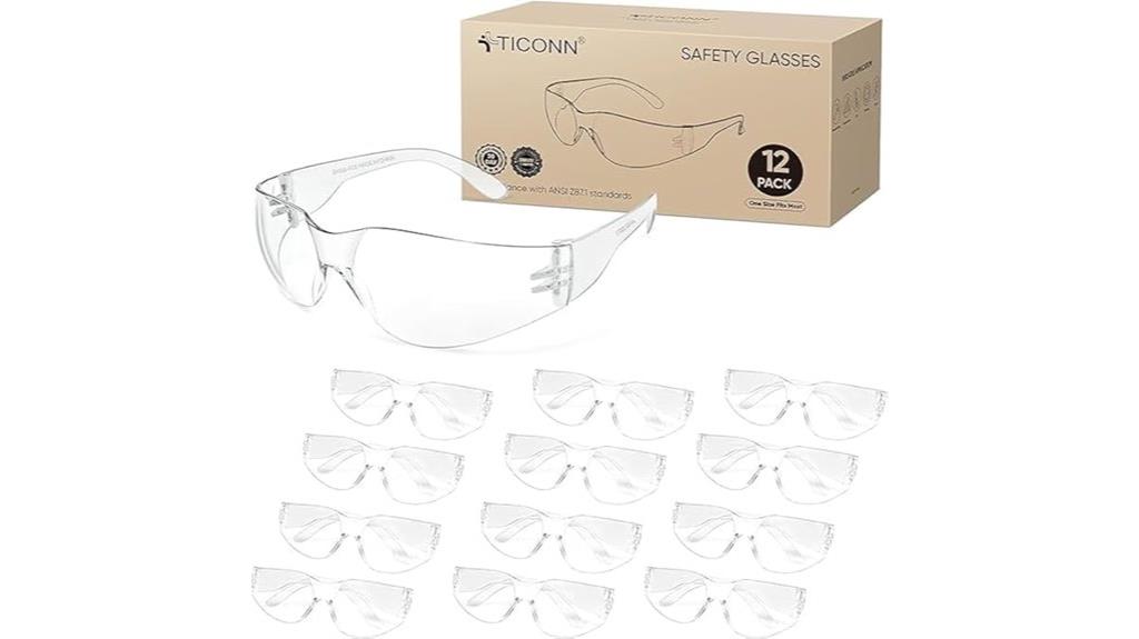 clear safety glasses designed