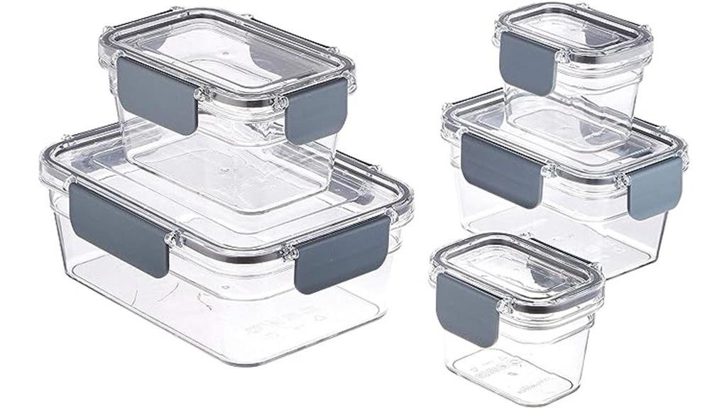 clear storage container set