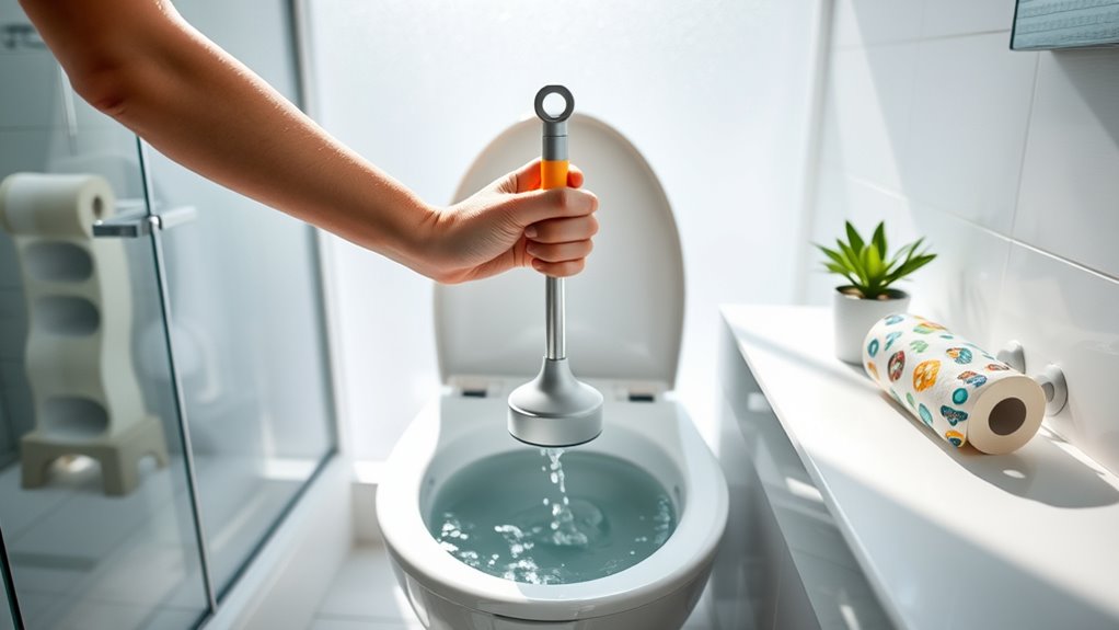 clear the toilet blockage