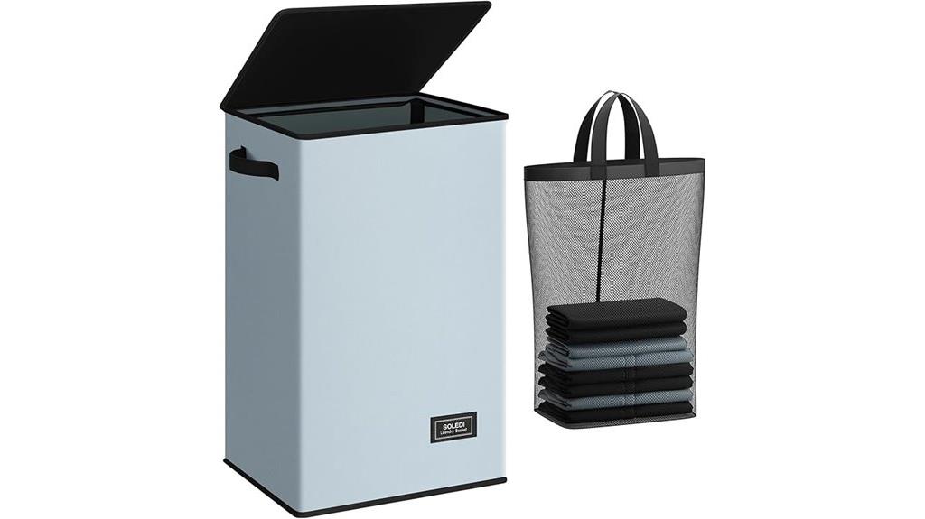 collapsible laundry hamper with lid